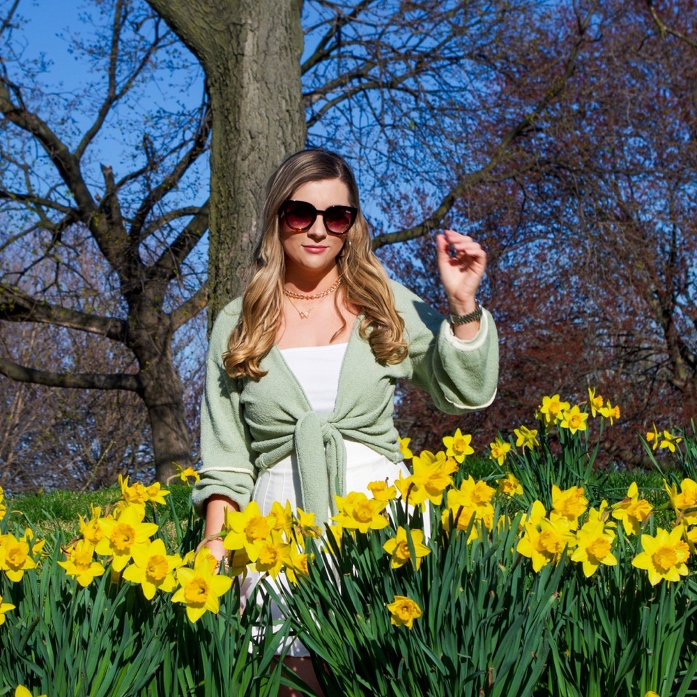 Boutique tie front cardigan